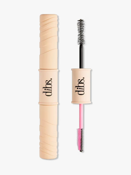 Dibs Double Standard Primer & Mascara Duo in branded component on a light gray background